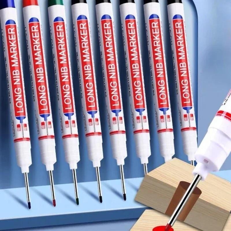 

1/5 PCS 20mm Deep Hole Long Nib Multi-Purpose Head Markers for Metal Perforating Pen Woodworking Decoration Art Supplies