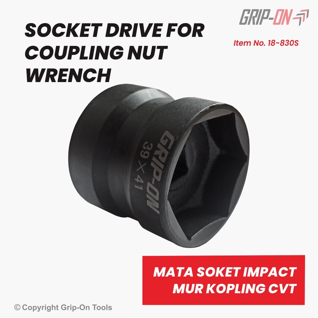 READY Grip-On Double Socket Drive 39X41 For Coupling Nut Wrench - Mata Shock Impact Kunci Mur Koplin