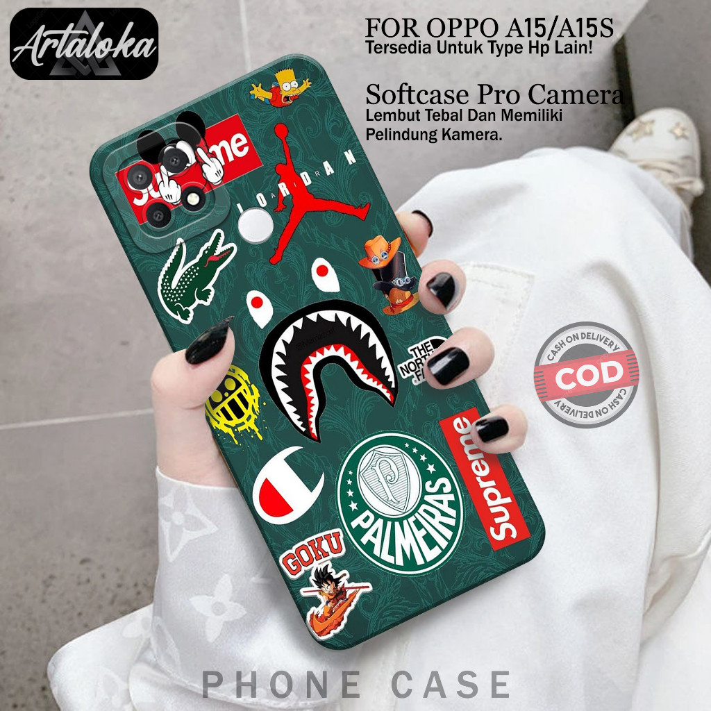 Case Hp Oppo A15/A15S Terbaru - Fashion Case Branded - Softcase Oppo A15/A15S - Casing Oppo A15/A15S