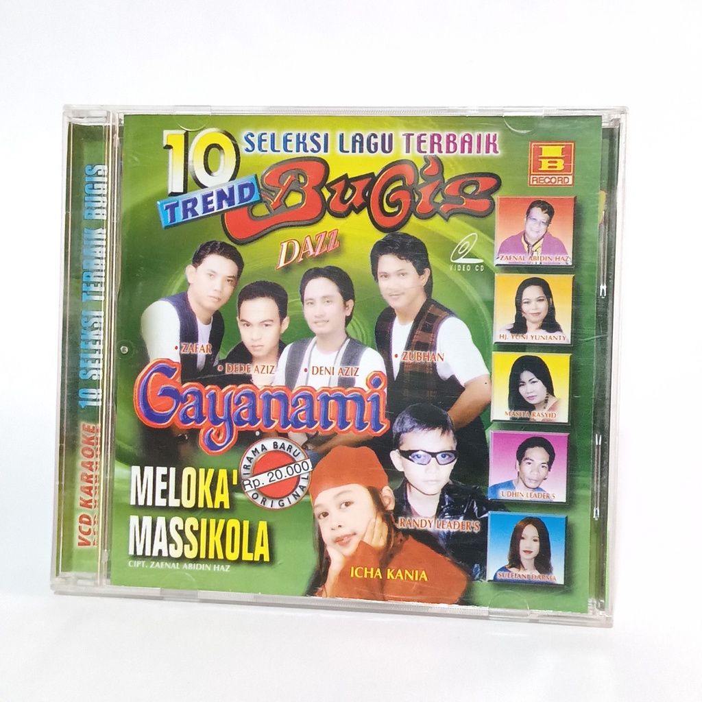 VCD karaoke 10 Trend Seleksi Lagu Terbaik Bugis Dazz Gayanami