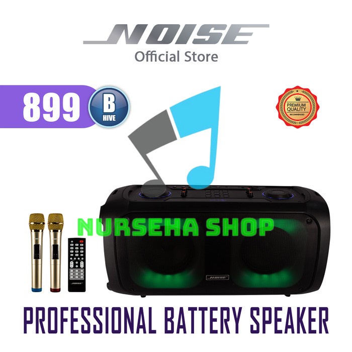 Speaker Portable Noise 899 B HIVE 8 inch Double Bluetooth 2Mic Handle
