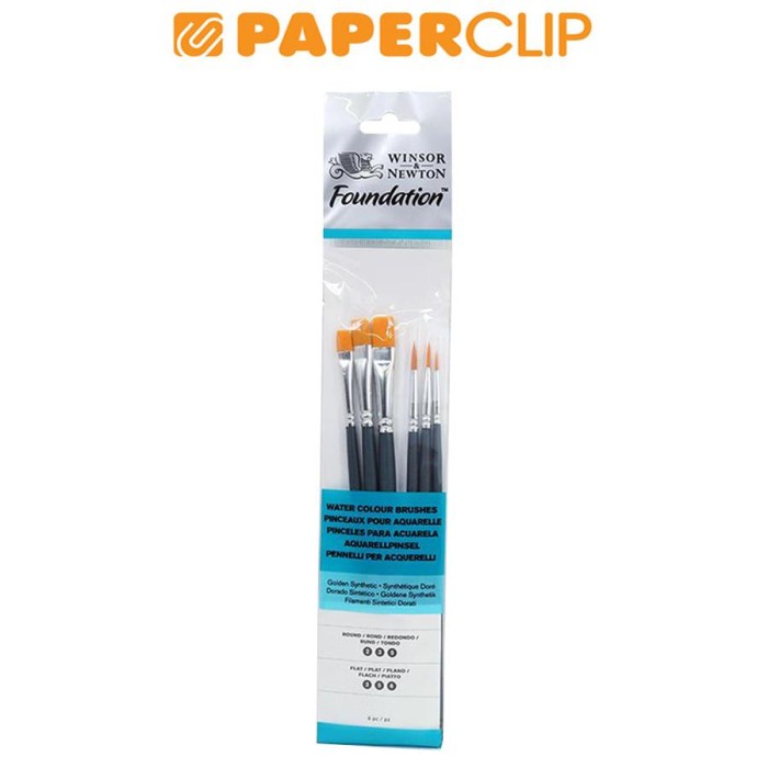 

[LK-0528] BRUSH WATERCOLOR WINSOR & NEWTON SET SYNTHETIC SHORT HANDLE 6S 5295015