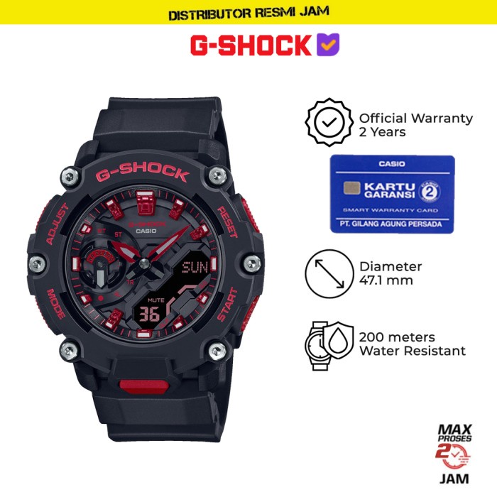 GShock GA-2200BNR-1ADR GA-2200BNR GA2200BNR Garansi Resmi 2 Tahun