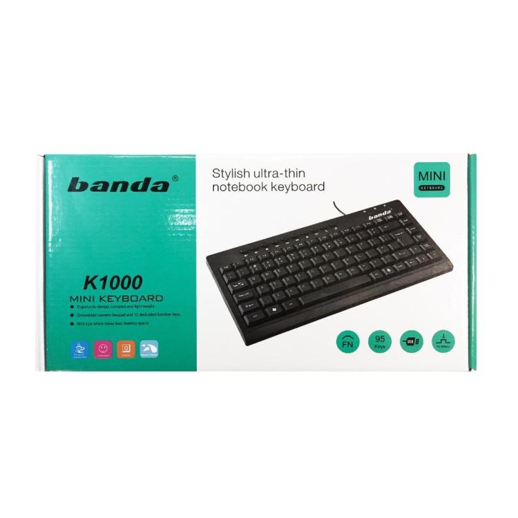 Keyboard Mini USB Banda K1000 K-1000 K 1000 Keyboard Minimalis Mini Laptop HP USB Laptop Mini Komput