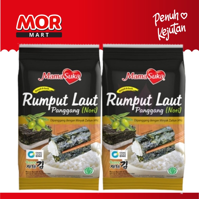 

MAMASUKA Rumput Laut Panggang Aneka Rasa 4,5g x 2