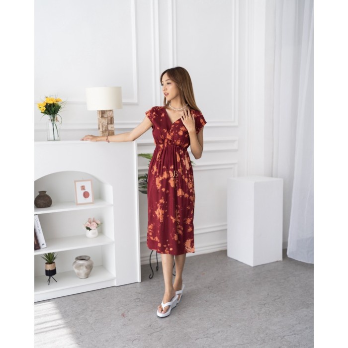 ✨LARIS✨-Daster Manohara Bali - Dress Bumil - Baju Tidur Wanita - Daster Bali - Maroon