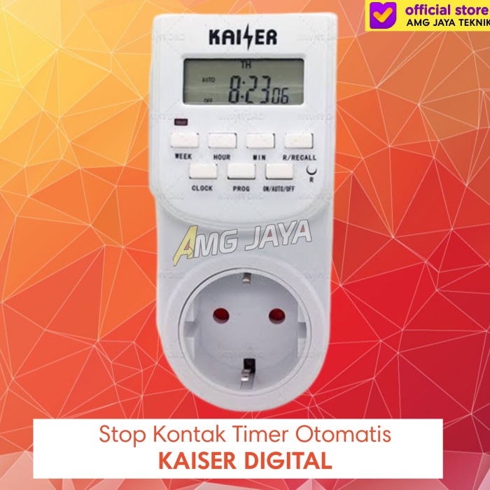Stop Kontak Timer Otomatis KAISER Digital Stop Kontak Listrik Timer