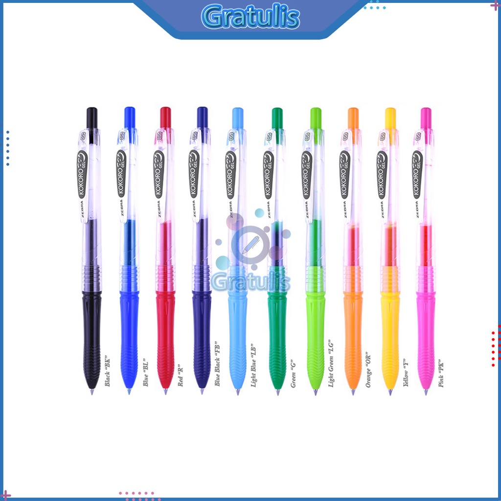 

PULPEN KOKORO ZEBRA [1 PCS] / ALAT TULIS BALLPOINT BOLPEN POLPEN BULPEN JEL PENA WARNA WARNI / COLOR GEL PEN