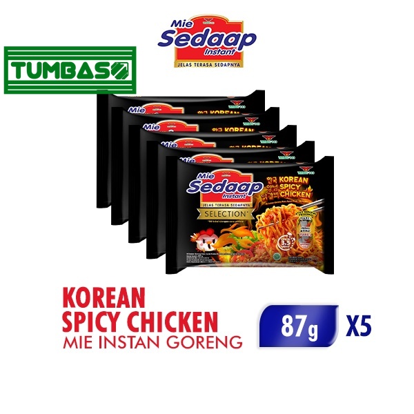 

Tumbaso Mie Sedaap Selection Mie Instan Korean Spicy Chicken 5 x 87 gr