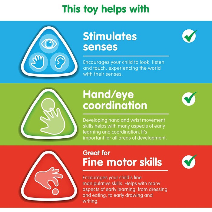 ELC Little Senses Glowing Stacking Rings - Mainan Aktvitas Ring Donut