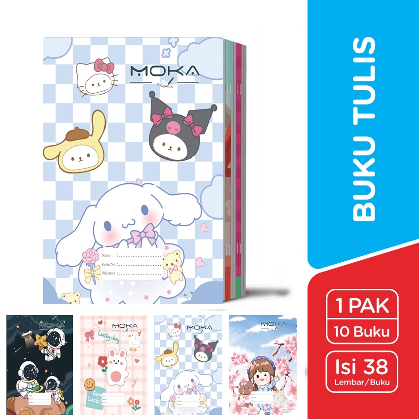

TERFAVORIT 1 PACK ISI 10PCS BUKU TULIS SEKOLAH A5 ISI 38 LEMBAR MOTIF KARTUN LUCU FOR BOYS AND GIRLS