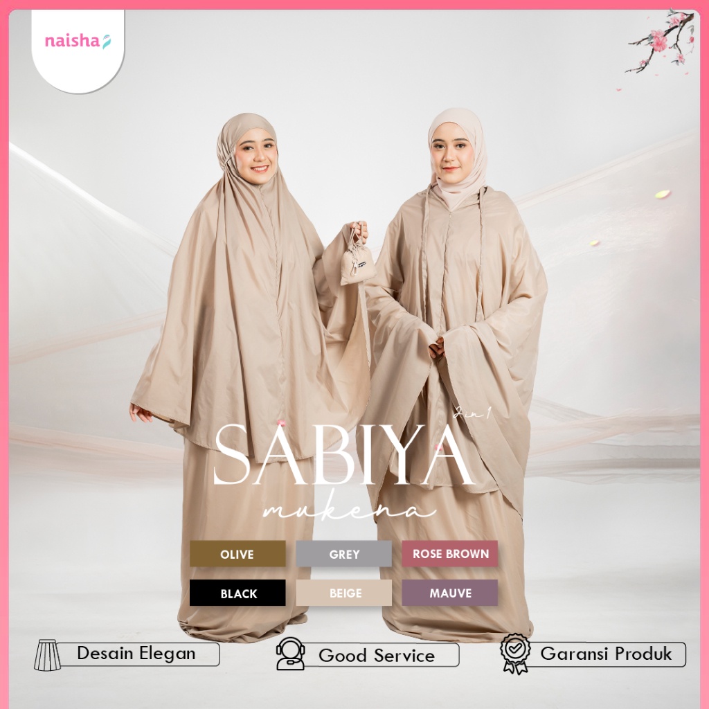NAISHA OFFICIAL - Sabiya 2in1 Mukena | Mukena Travel | Mukena Mini Travelling