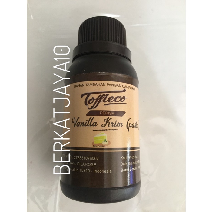 

New Produk Terlaris Toffieco Vanilla Krim Pasta Perisa Essence Vanila Cream 100 gr