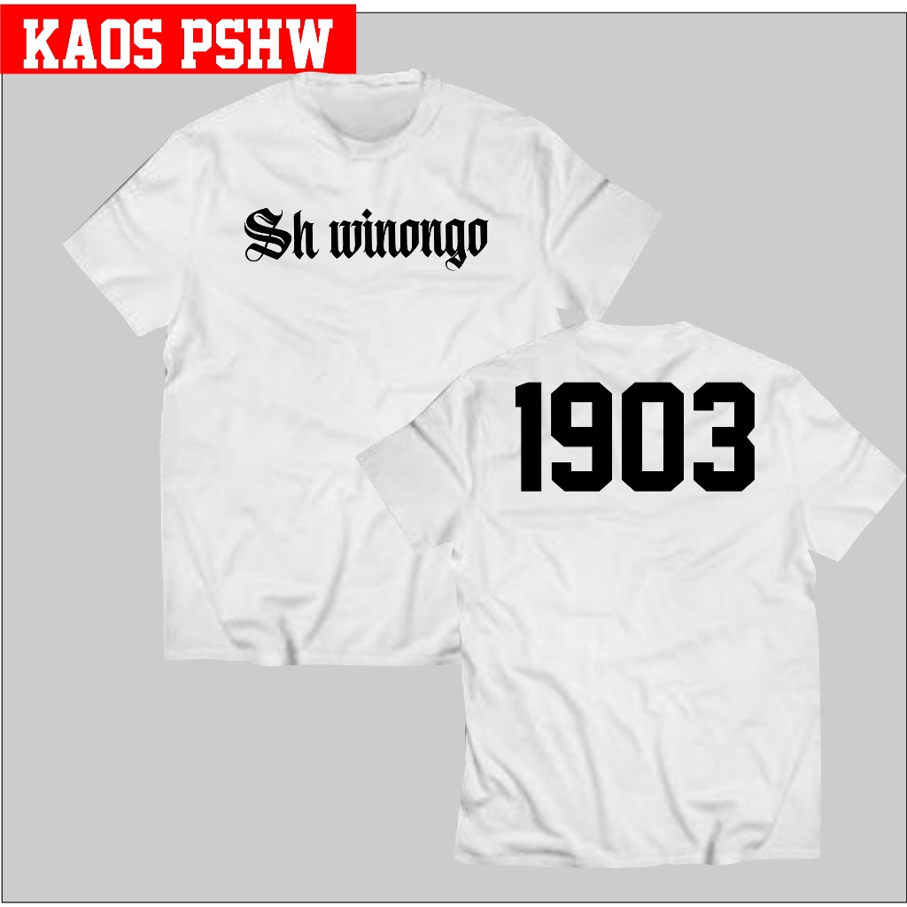 Kaos PSHW 1903 putih Persaudaraan Setia Hati Winongo Kaos Winongo Kaos SH Winongo Kaos STK Kaos Seti