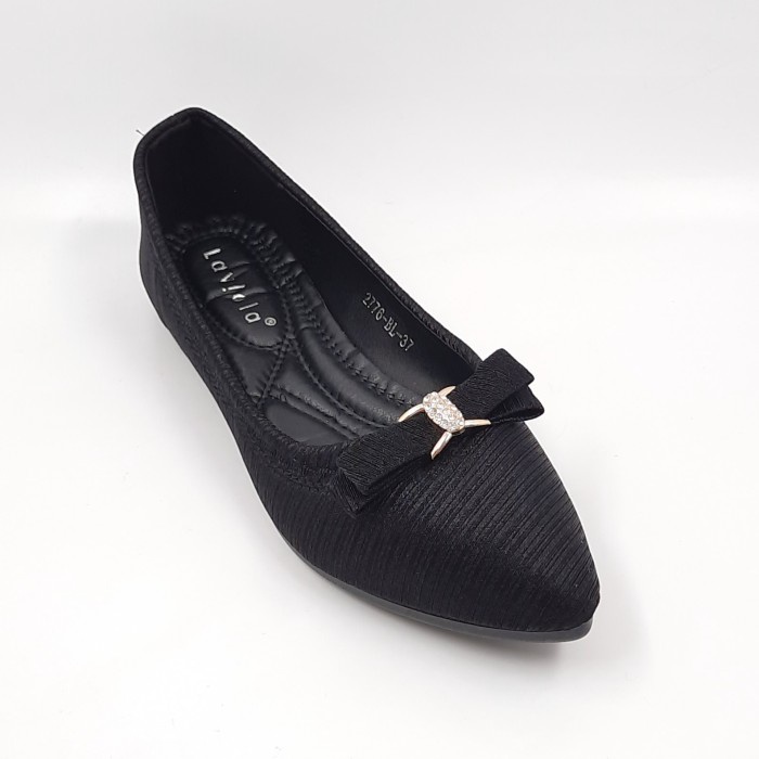 New Laviola Flat Shoes - 2776 LSF BLACK-BROWN - Hitam, 36