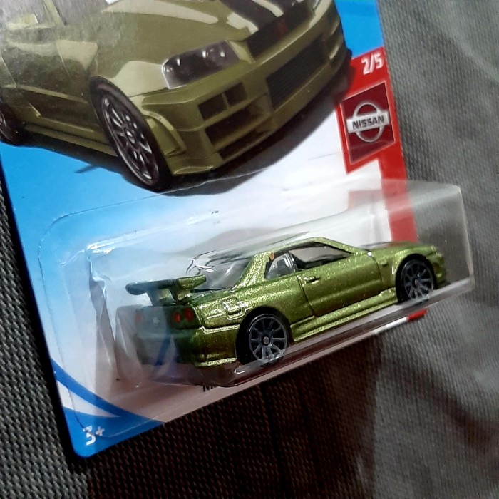 Nissan Skyline GT-R BNR34 R34 Reguler Hijau US Card