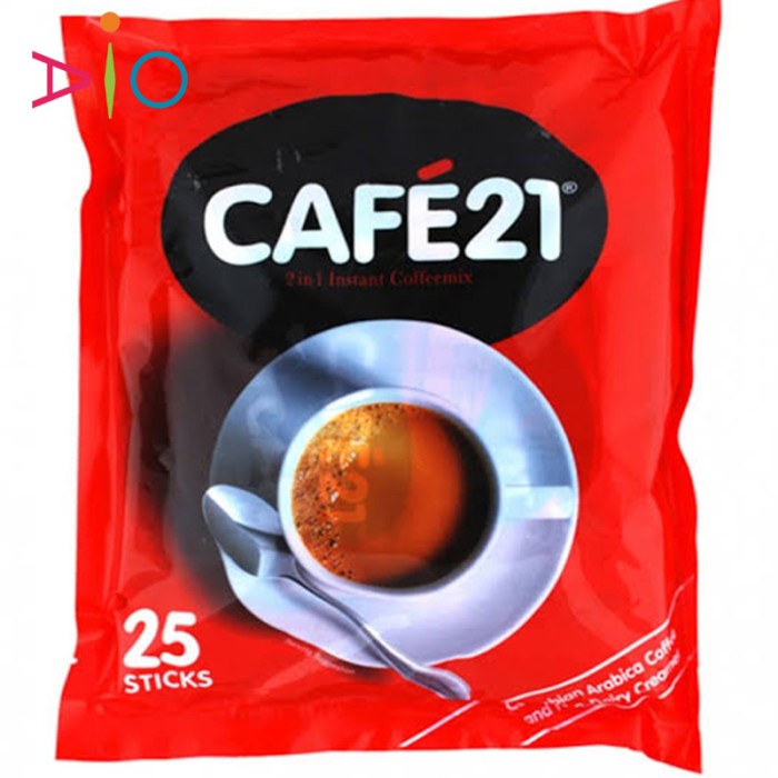 

✨PROMO✨ -Cafe 21 Coffee mix 2in1 / Cafe21 Kopi 2 in 1 Tanpa Gula ( No Sugar) - Cafe21 Reguler
