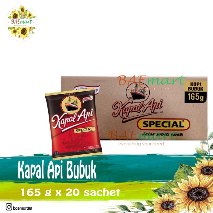 

KOPI KAPAL API SPECIAL MERAH 165 G 1 DUS - COFFEE INSTAN BUBUK GROSIR