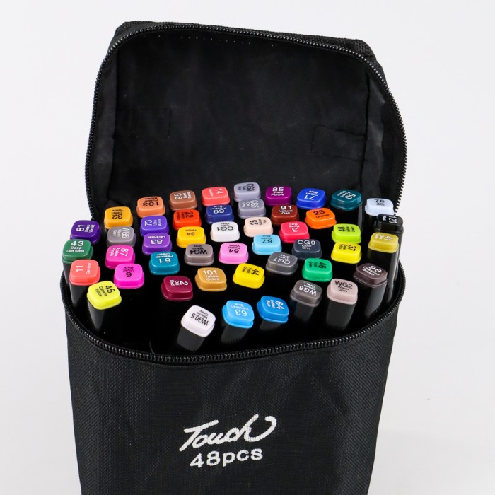 

TOUCH Set Paket Spidol Warna Permanen Menggambar Grafiti Marker - Isi 24 Warna