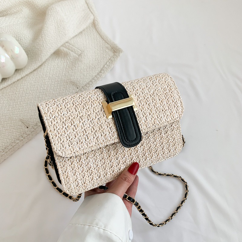 ♥ JELLEID ♥ Tas Selempang Import Korean Style DD127 Tas Wanita Rajut Rami 8763