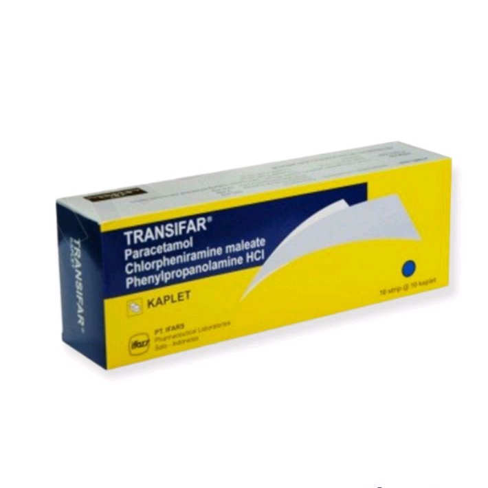 Transifar / 100 kaplet -- Obat Batuk Pilek Panas pereda Flu Demam dan Sakit Kepala tablet spt Flumin