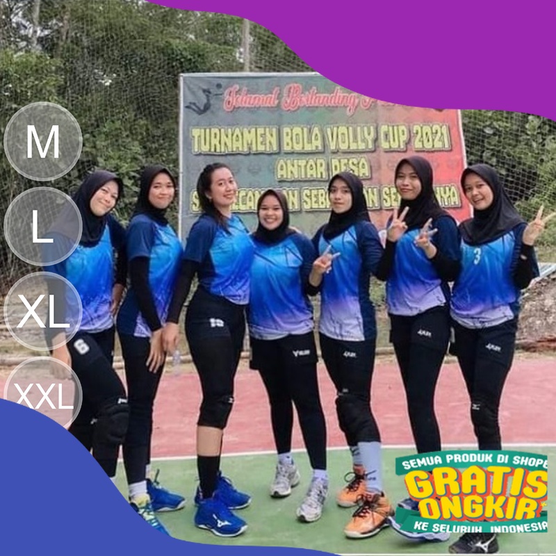 Kaos olahraga wanita printing/Jersey bola/baju trainning /kostum olahraga/futsal/volly/bulutangkis/ 