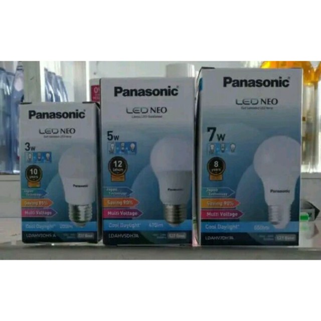 PANASONIC LED MURAH, LAMPU LED PANASONIC 3/ 5/ 7/ 9/ 11/ 13 WAAT COOL DAYLIGHT PUTIH