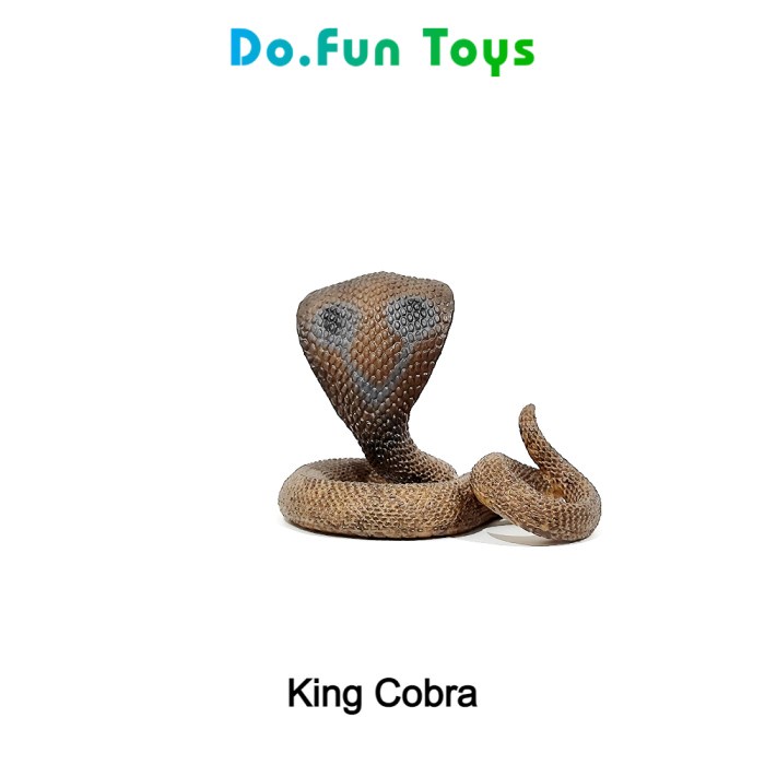 Big King Cobra Animal Figure / Miniatur Mainan Binatang Ular Kobra