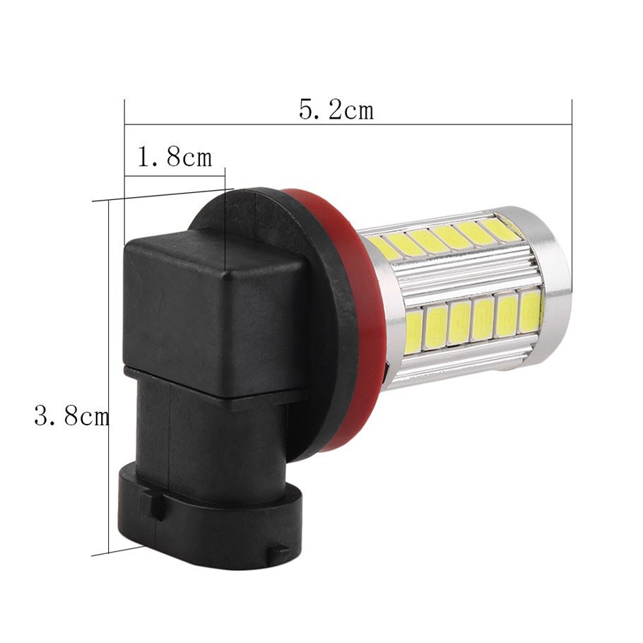 SEPASANG BOHLAM LAMPU LED H11 H8 H16 HB4 16 WATT 33 TITIK LENSA 3D SUPER WHITE Foglamp Avanza Rush C