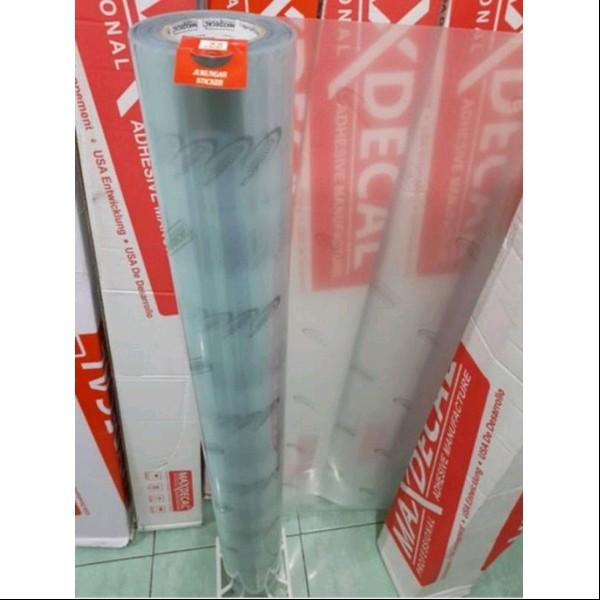 STIKER SKOTLET MOTOR/MOBIL TRANSPARAN BENING SUPER GLOSSY/DOFF(kasar)LEBAR 120CM MERK MAXDECAL