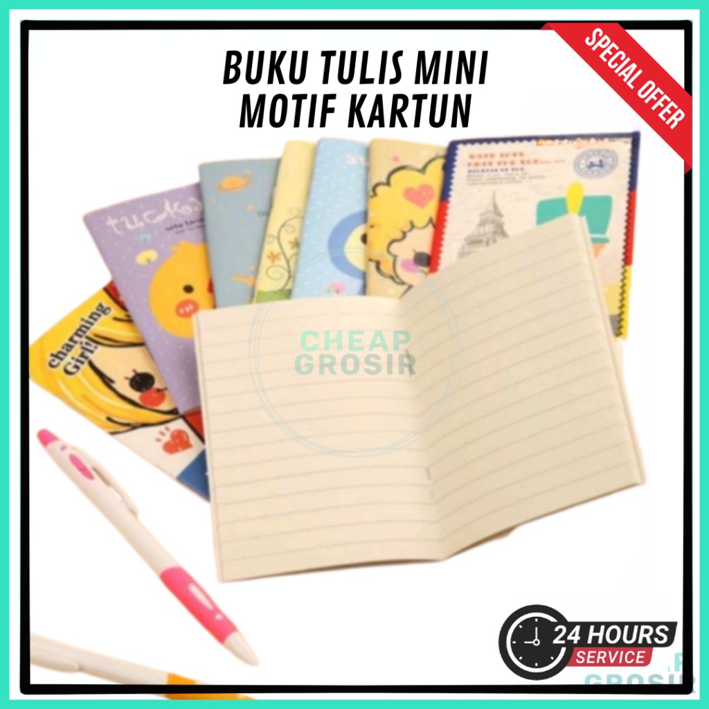 

Buku Tulis Mini Motif Kartun Cartoon Mini Note Book Buku Catatan Memo Pad Lucu Buku Tulis Kartun Kecil Motif Karakter | COD Makassar