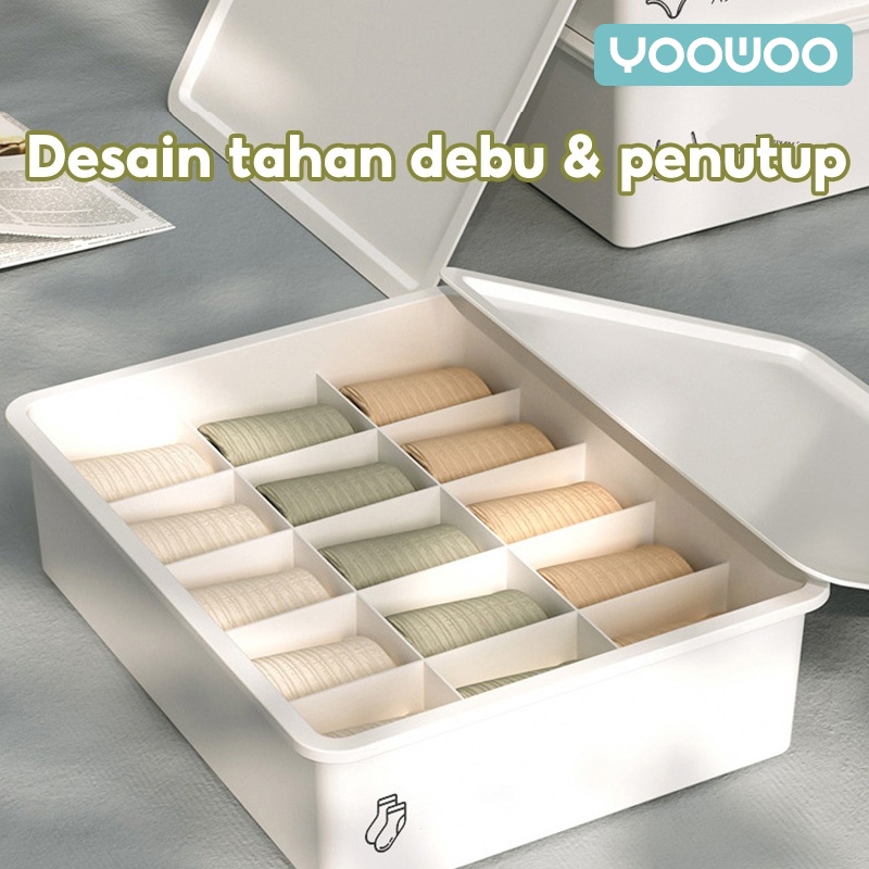 YooWoo Box Underwear / Kotak Penyimpanan / Storage Box / Box Organizer / Kotak Pakaian Dalam Plastik
