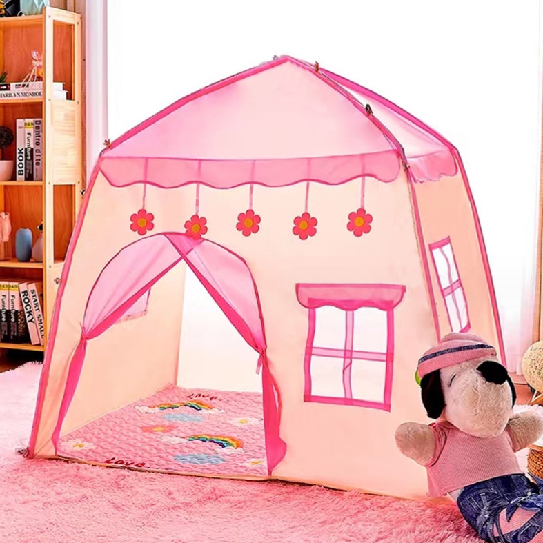 COD - 6013 Tenda Bermain Anak / Tenda Anak Model Rumah Jendela / Tenda Anak Jumbo / Tenda Konsep Princess Castle / Tenda Anak