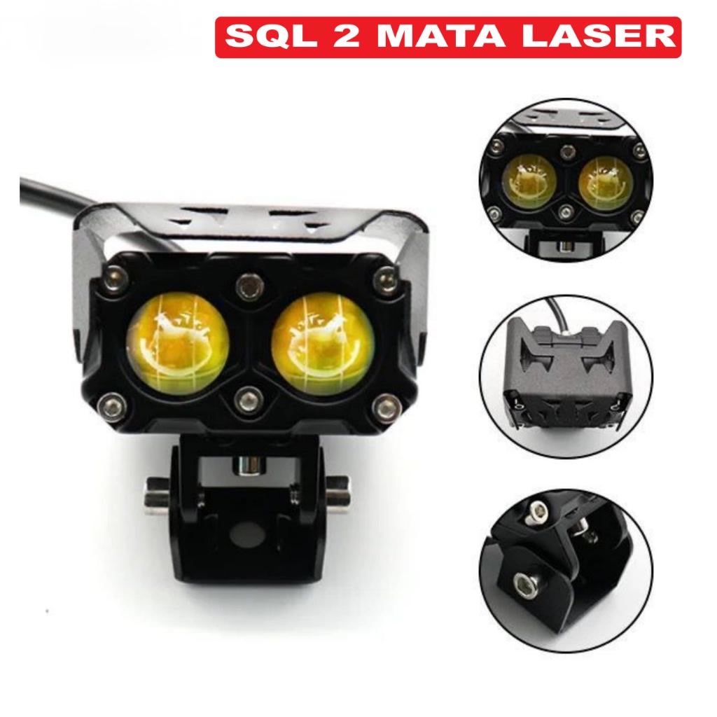 LAMPU TEMBAK LASER SQL 2 MATA MT29 20 WATT HIGH LOW | FOGLAMP 2 MATA SUPERBRIGHT MURAH