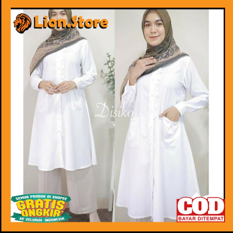 Baju atasan Tunik Wanita Terbaru 2023 / Lemia Tunik katun toyobo putih series  Design By Disiko// ST