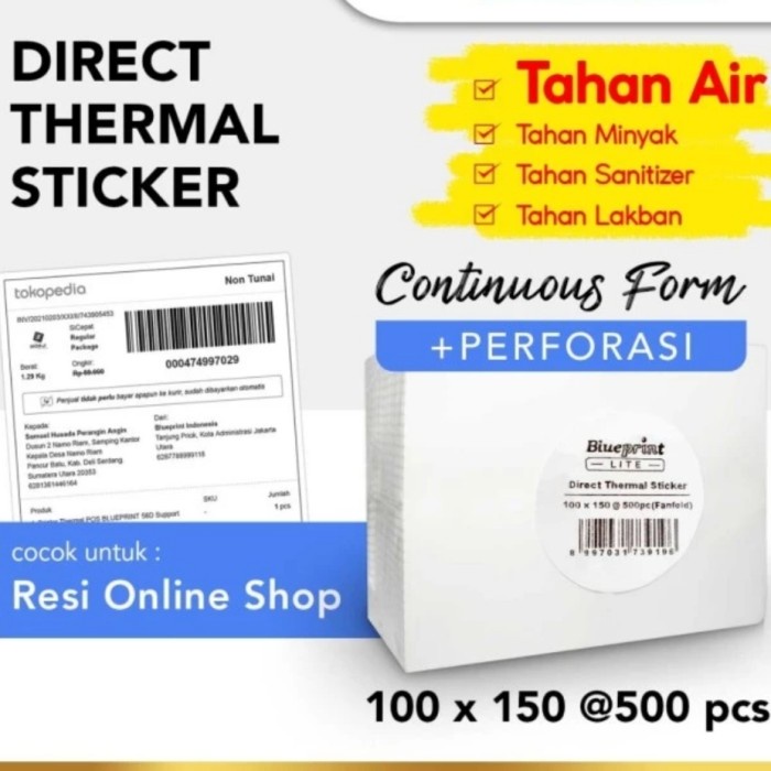 

Blueprint DIRECT THERMAL STIKER Label 100x150 450pcs