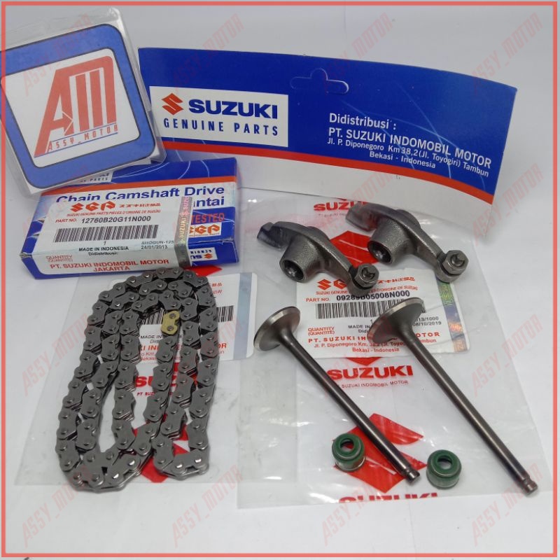 Platuk Klep + Rantai Keteng + Klep Set Bonus Seal Klep Smash 110 Smash Old Smash Lama Smash New