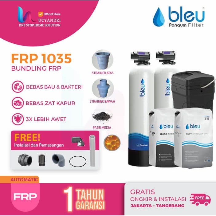 PAKET Filter Air Penguin Bleu Auto Resin + Auto Carbon FRP 1035