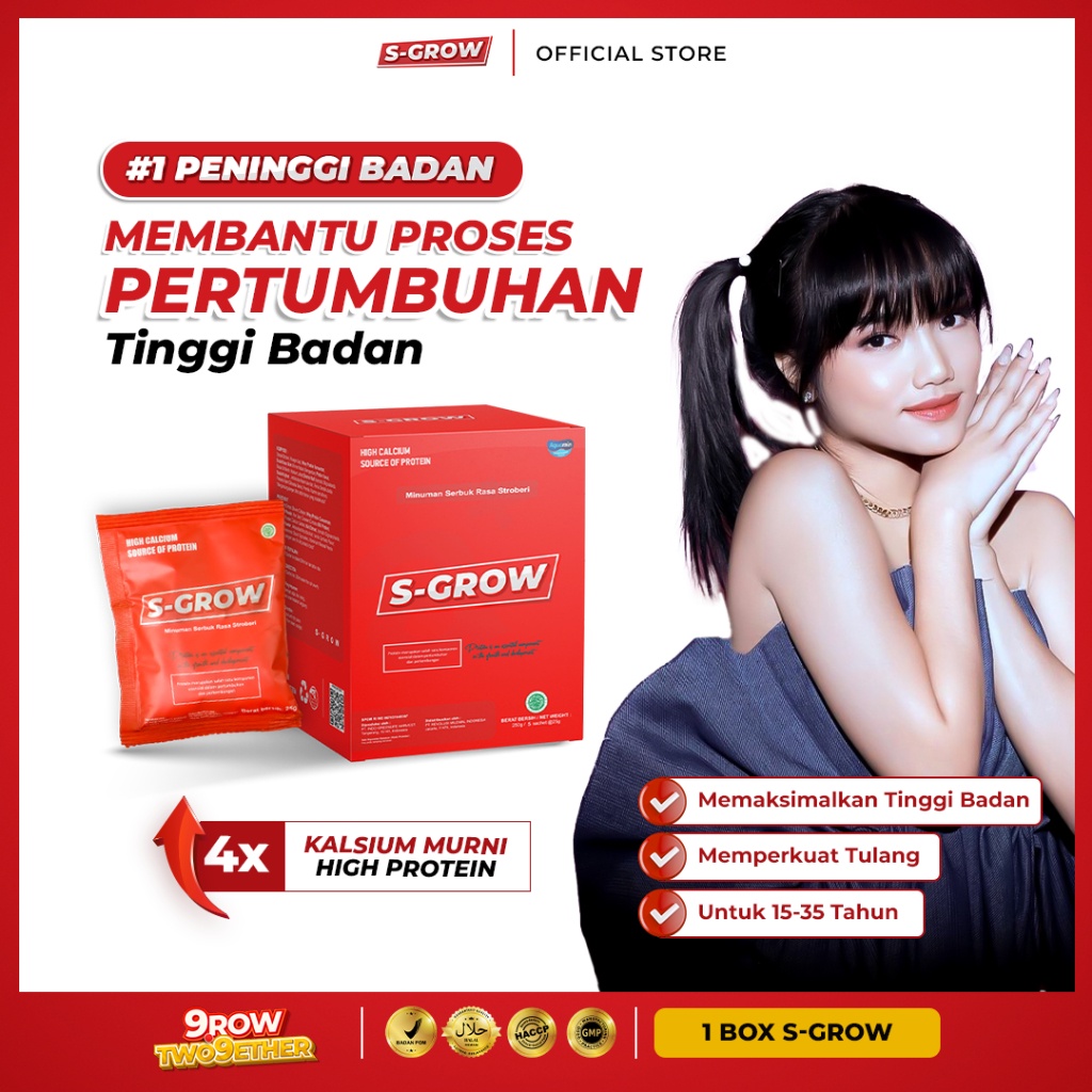 S-GROW Peninggi Badan Terbaik-  5 Sachet