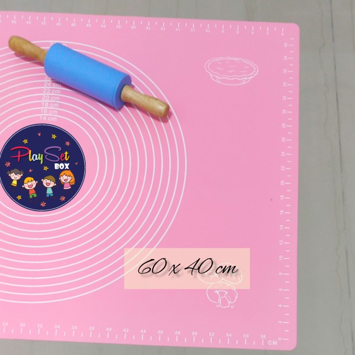 Alas bermain playdough mat, rolling pin anak, alat playdough tools - alas playdough