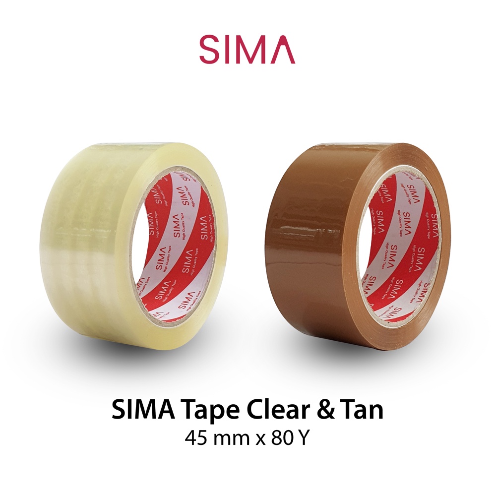 

Lakban OPP Sima 45 mm x 80 Yards Bening Coklat Selotip 2" Clear Tan Plastik Slasiban
