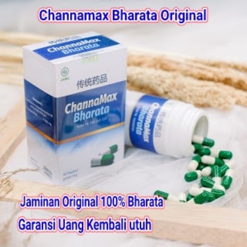 Channamax Bharata Asli Original 100% | Kemasan 200g Isi 50 Kapsul | Obat Channamax Bharata