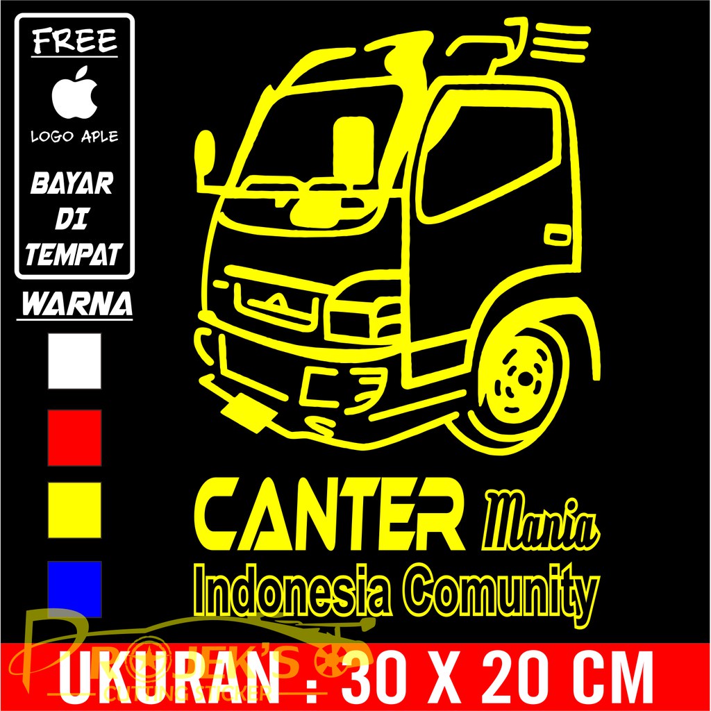 Stiker mobil stiker gambar Canter mania