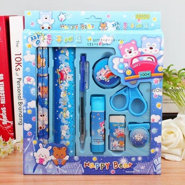 

Paket Alat Tulis Pensil Set 8 in 1 / Paket Lengkap - Bisa COD