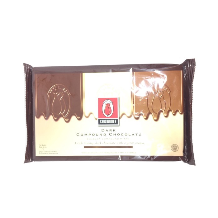 

K70 Dark Chocolate Compound Tulip 1kg / Cokelat Batang Tulip Dark 1kg