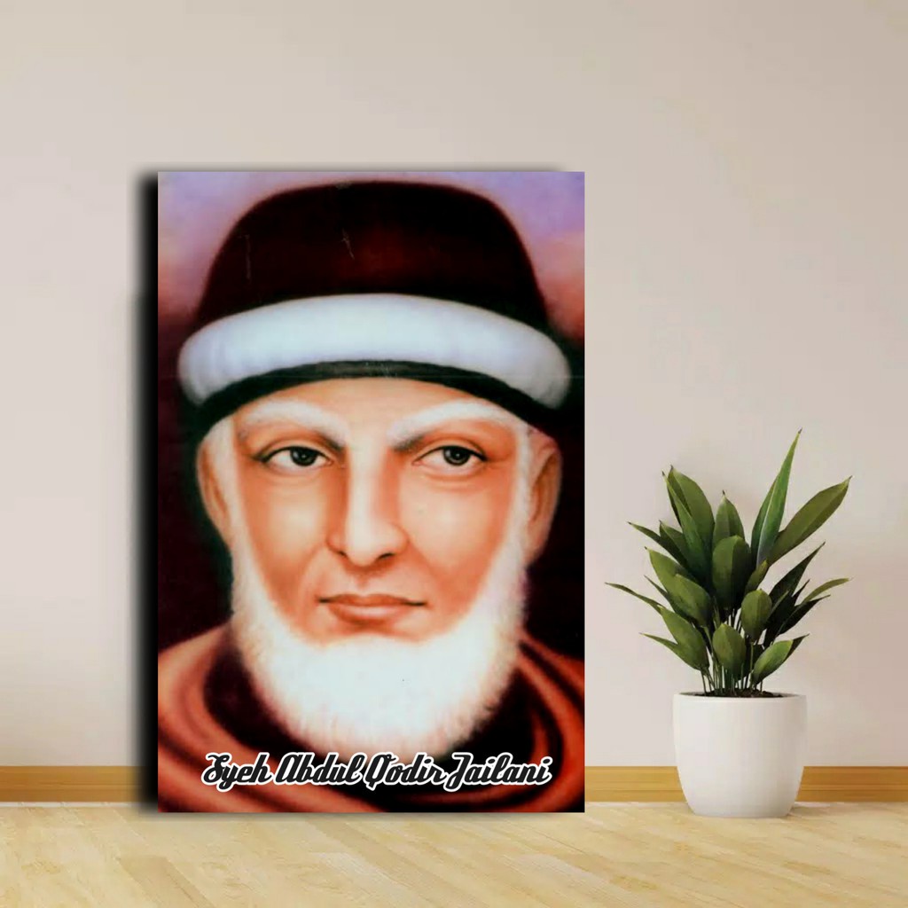 Poster Kayu Poster Syeh Abdul Qodir Jailani Hiasan Dinding