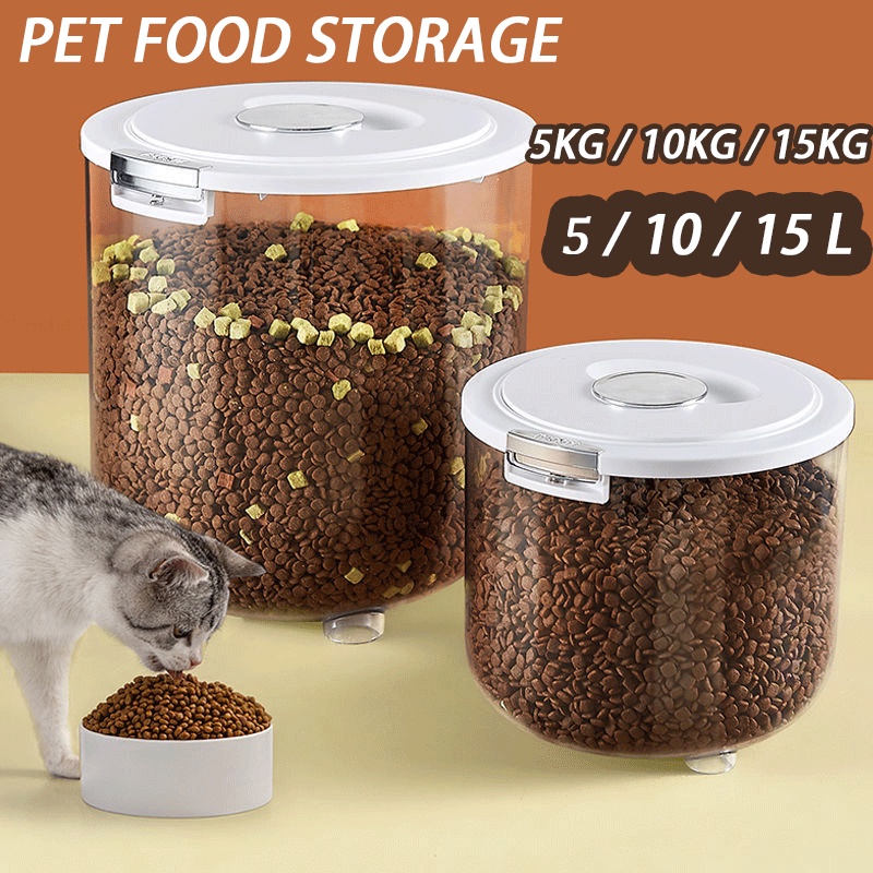 5kg/10kg/15kg Tempat Penyimpanan Makanan Kucing / Pet Food Storage / Kontainer Tempat Penyimpanan Ma
