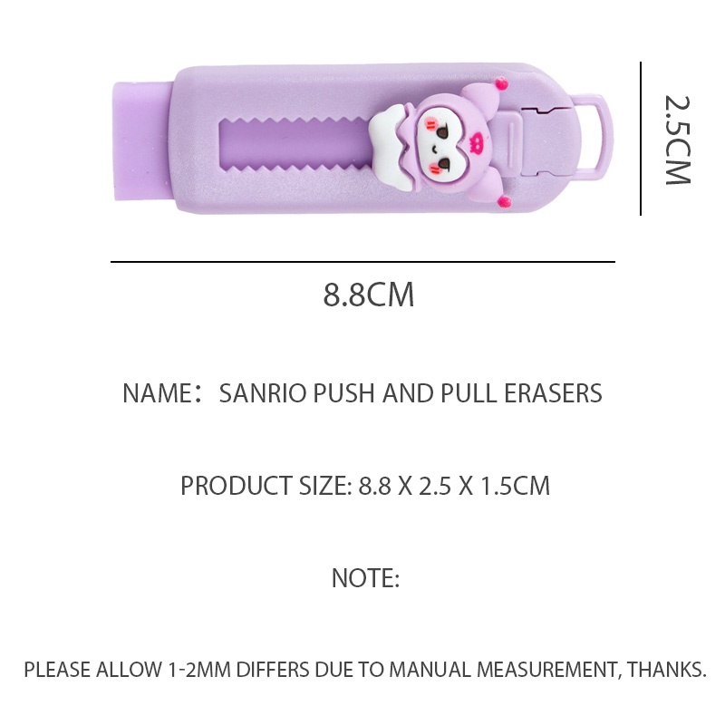 

Telescopic Push And Pull Warna Macaron Penghapus Ujian Siswa 4B Kartun Lucu Sanrio-LOY