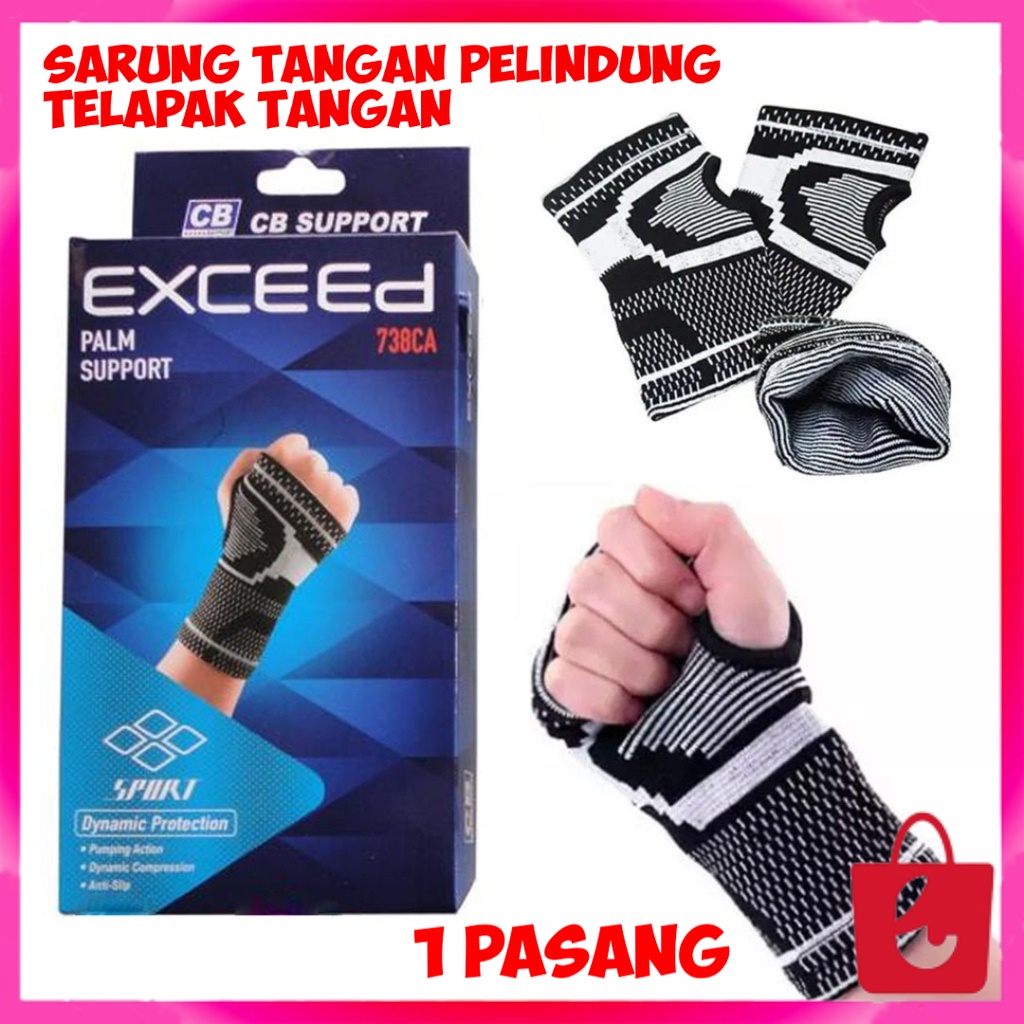 Palm Support Deker Pelindung Telapak Tangan Sarung Tangan Fitness Badminton Gym