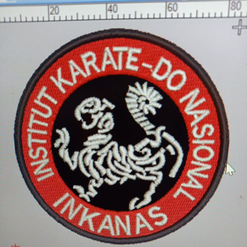 Bordir Patch Bordir Logo Institut Karate Do Nasional | Logo Bordir INKANAS